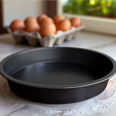 Mainstays 9" x 9" Round Nonstick Steel Cake Pan, Dark Gray - Image 3